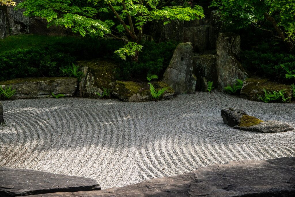 depth of rocks in garden